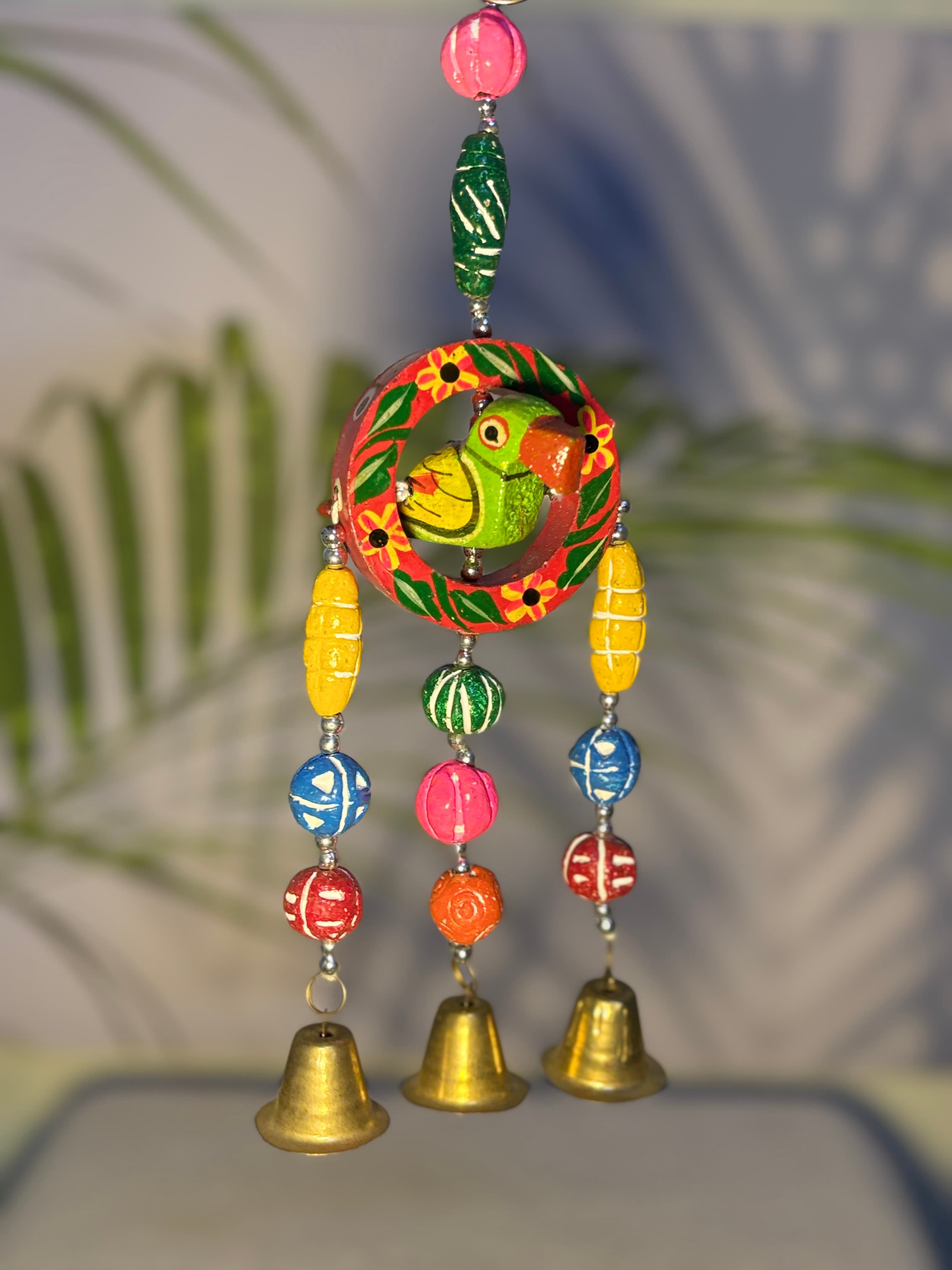 Handcrafted Bird Bell Hanging