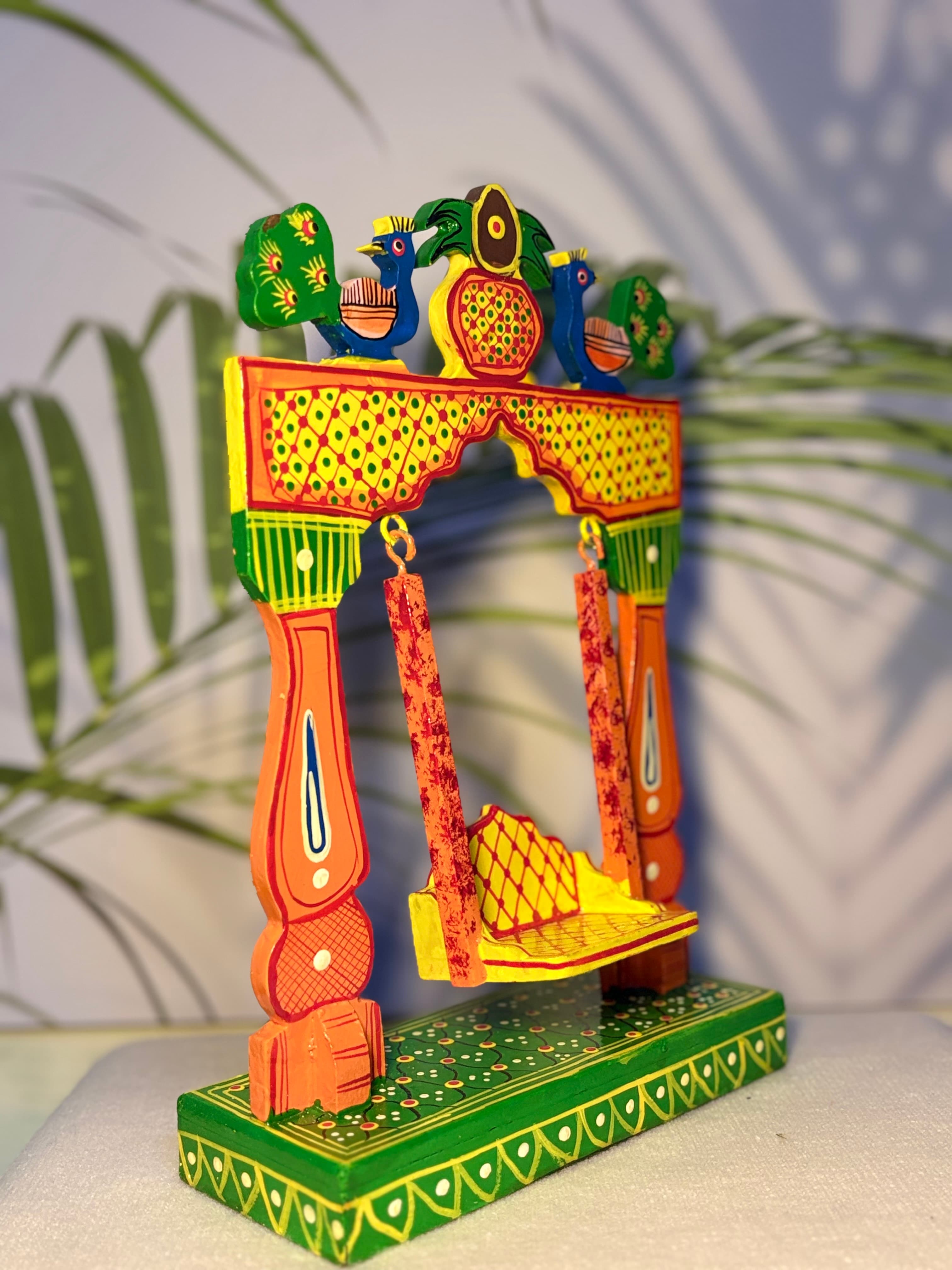 Handcrafted Peacock Swing view 2