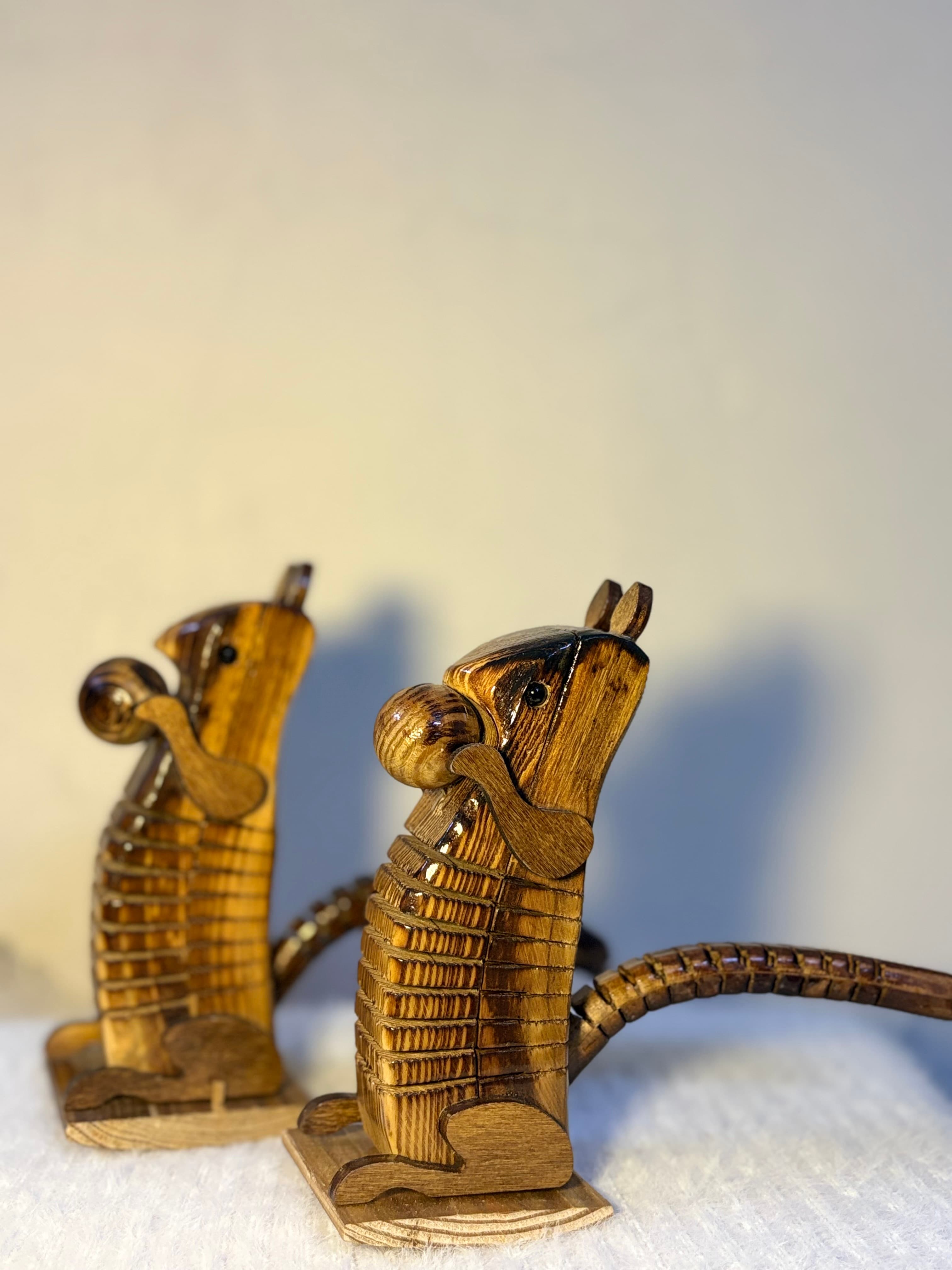 Handcrafted Wooden Squirrel view 2