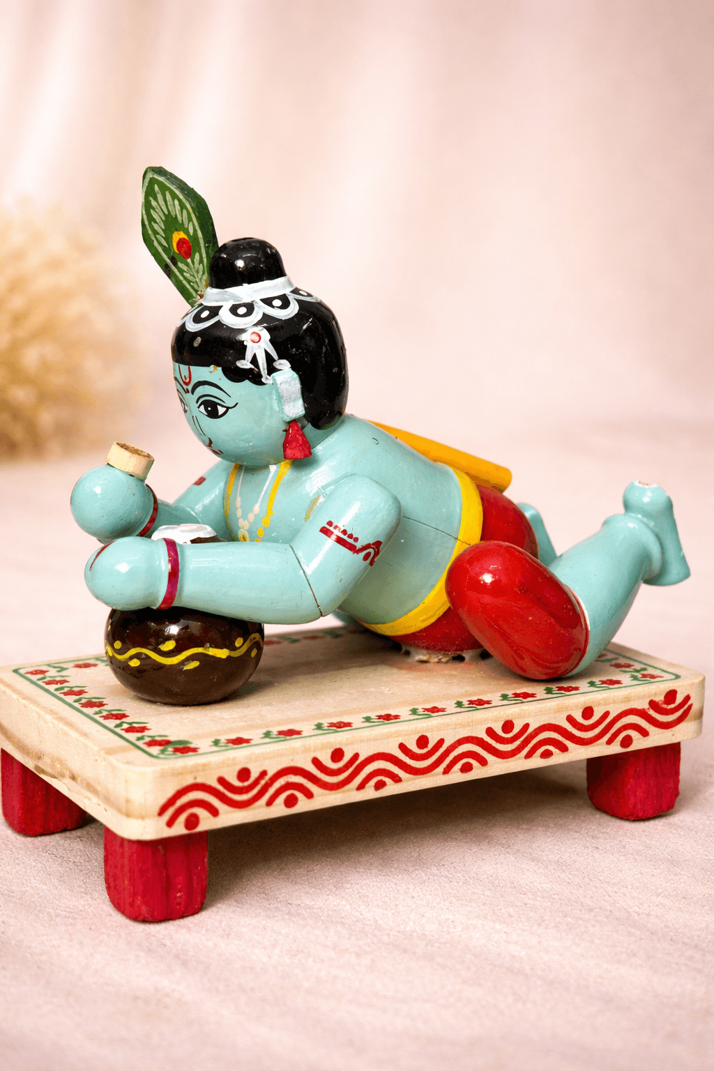 Little Krishna Handcrafted Doll (Crawling)